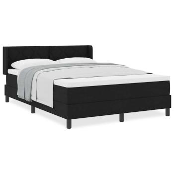 Boxspringbett mit Kopfteil Schwarz 140 x 190 cm Polsterung