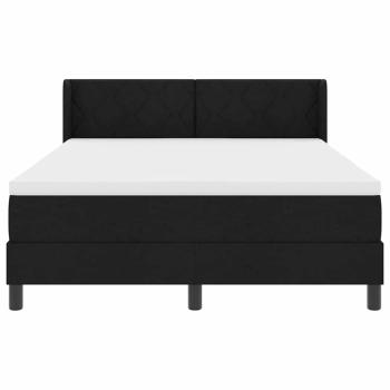 Boxspringbett mit Kopfteil Schwarz 140 x 190 cm Polsterung