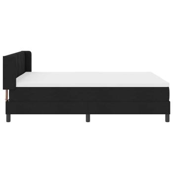 Boxspringbett mit Kopfteil Schwarz 140 x 190 cm Polsterung