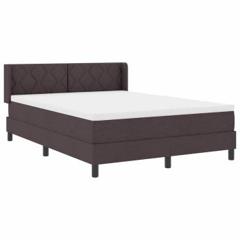 Boxspringbett Dunkelbraun 140 x 200 cm Stoff und Schaum
