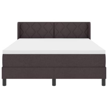 Boxspringbett Dunkelbraun 140 x 200 cm Stoff und Schaum