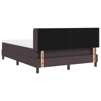 Boxspringbett Dunkelbraun 140 x 200 cm Stoff und Schaum