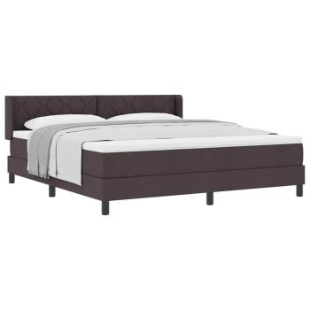 Boxspringbett Dunkelbraun 180 x 200 cm Stoff und Schaum