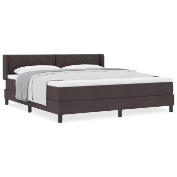 Boxspringbett Dunkelbraun 180 x 200 cm Stoff und Schaum
