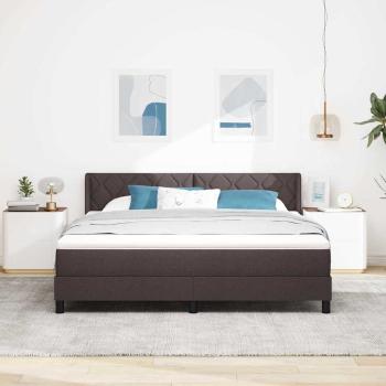 Boxspringbett Dunkelbraun 180 x 200 cm Stoff und Schaum