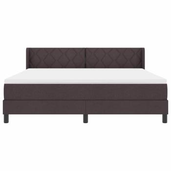 Boxspringbett Dunkelbraun 180 x 200 cm Stoff und Schaum