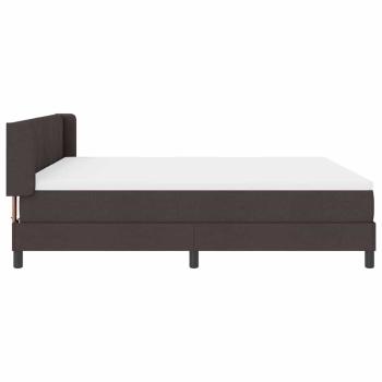 Boxspringbett Dunkelbraun 180 x 200 cm Stoff und Schaum