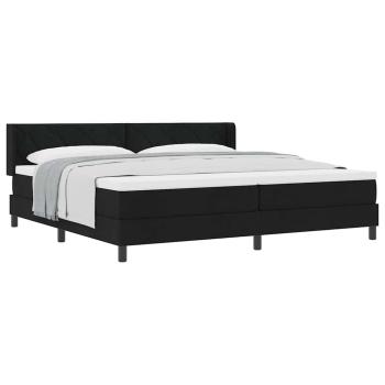 Boxspringbett Schwarz 200 x 200 cm Stoff und Schaum