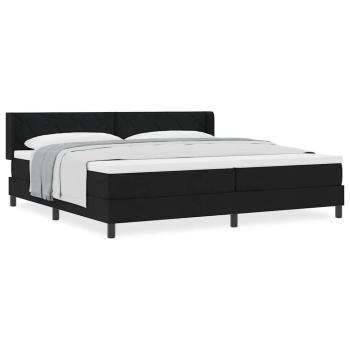 Boxspringbett Schwarz 200 x 200 cm Stoff und Schaum
