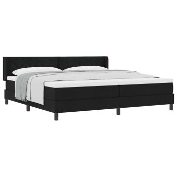 Boxspringbett Schwarz 200 x 200 cm Stoff und Schaum