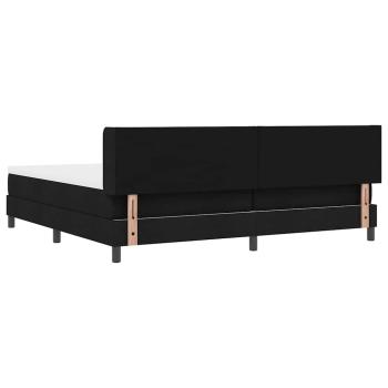 Boxspringbett Schwarz 200 x 200 cm Stoff und Schaum