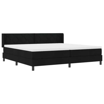 Boxspringbett Schwarz 200 x 200 cm Stoff und Schaum