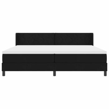 Boxspringbett Schwarz 200 x 200 cm Stoff und Schaum