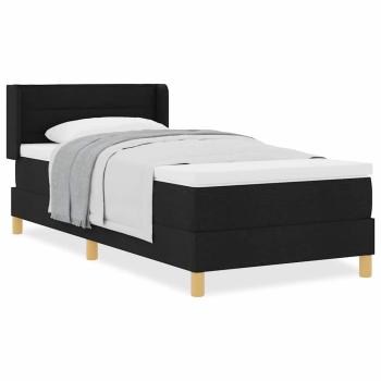 Boxspringbett mit Kopfteil Schwarz 80 x 200 cm