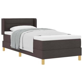 Boxspringbett mit Kopfteil Dunkelbraun 80 x 200 cm Polsterstoff