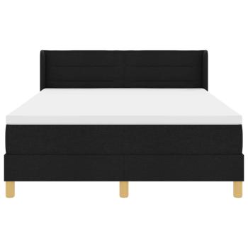 Boxspringbett Schwarz und Weiß und Schwarz 160 x 200 cm Stoff