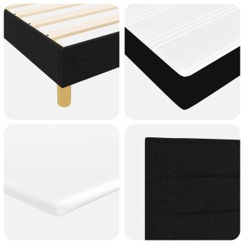 Boxspringbett Schwarz und Weiß und Schwarz 160 x 200 cm Stoff