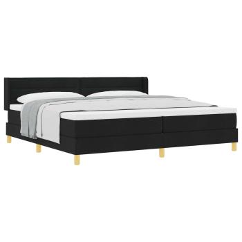 Boxspringbett Schwarz und Weiß und Schwarz 200 x 200 cm