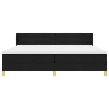 Boxspringbett Schwarz und Weiß und Schwarz 200 x 200 cm