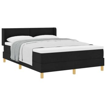 Boxspringbett mit Kopfteil Schwarz 140 x 200 cm Polsterung