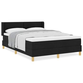 Boxspringbett mit Kopfteil Schwarz 140 x 200 cm Polsterung