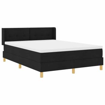 Boxspringbett mit Kopfteil Schwarz 140 x 200 cm Polsterung