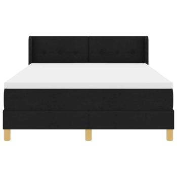 Boxspringbett mit Kopfteil Schwarz 140 x 200 cm Polsterung