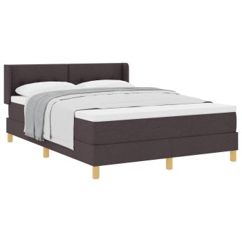 Boxspringbett mit Kopfteil Dunkelbraun 200 x 140 cm Stoff