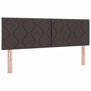 Boxspringbett mit Kopfteil Dunkelbraun 200 x 140 cm Stoff