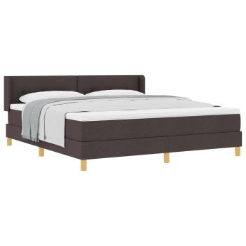ARDEBO.de - Boxspringbett Dunkelbraun und Weiß 180 x 200 cm Polyester