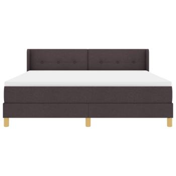 Boxspringbett Dunkelbraun und Weiß 180 x 200 cm Polyester