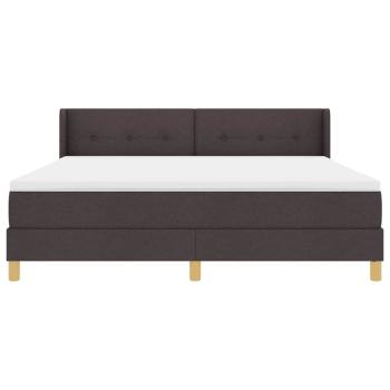 Boxspringbett Dunkelbraun und Weiß 180 x 200 cm Polyester