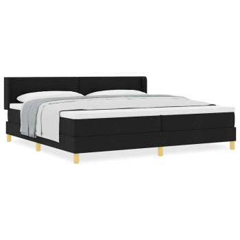 Boxspringbett mit Kopfteil Schwarz 200 x 200 cm