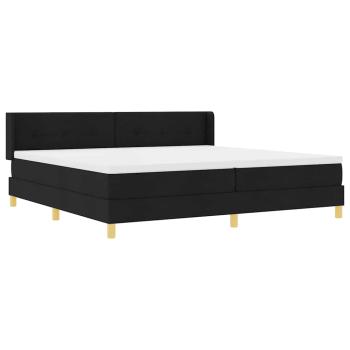 Boxspringbett mit Kopfteil Schwarz 200 x 200 cm