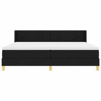 Boxspringbett mit Kopfteil Schwarz 200 x 200 cm