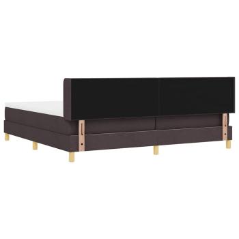 Boxspringbett mit Kopfteil Dunkelbraun 200 x 200 cm Holz