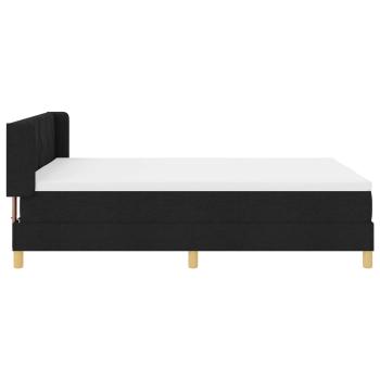 Boxspringbett Schwarz und Weiß und Schwarz 160 x 200 cm Stoff