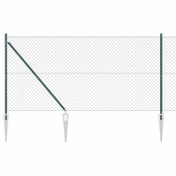 Kettenzaun mit Pfosten Grün 1.2 x 10 m