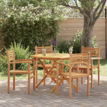 ARDEBO.de - Garten Stapelstühle 4 pcs Braun 55.5 x 55.5 x 90 cm