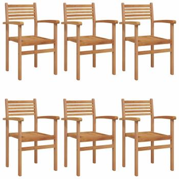 Garten Stapelstühle 6 pcs Braun 55.5 x 55.5 x 90 cm