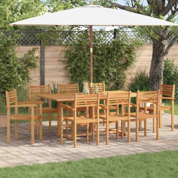 ARDEBO.de - Garten Stapelstühle 8 pcs Braun 55.5 x 55.5 x 90 cm