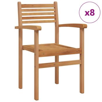 Garten Stapelstühle 8 pcs Braun 55.5 x 55.5 x 90 cm