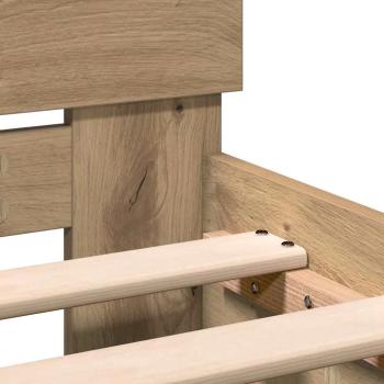 Bettgestell mit Kopfteil Artisan Eiche 120 x 190 cm