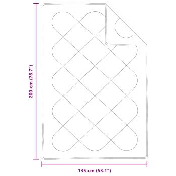 ARDEBO.de - Steppbett mit Kissen 2 pcs Weiß 135 x 200 cm Mikrofaser