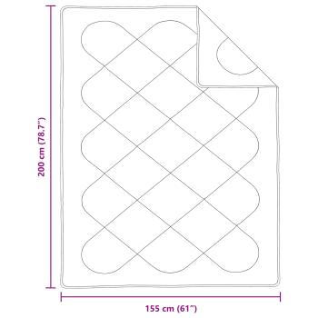 ARDEBO.de - Steppbett mit Kissen 2 pcs Weiß 155 x 200 cm Mikrofaser