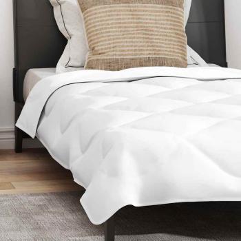 Sommer Bettdecke mit Kissen 2 pcs Weiß 140 x 200 cm Mikrofaser