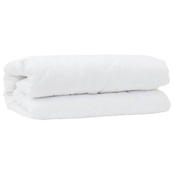 2-in-1 Bettdecke mit Kissen 2 pcs Weiß 135 x 220 cm Mikrofaser