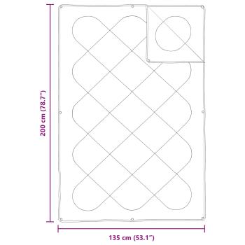 Bettdecke mit Kissen 2 pcs Weiß 135 x 200 cm Mikrofaser