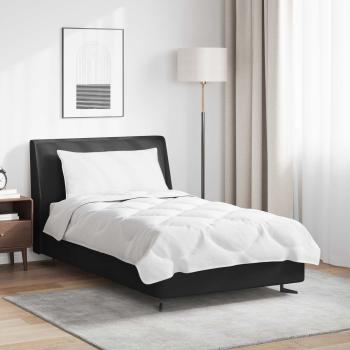 ARDEBO.de - Bettdecke mit Kissen 2 pcs Weiß 140 x 220 cm Mikrofaser