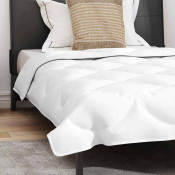 Bettdecke mit Kissen 2 pcs Weiß 135 x 200 cm Mikrofaser